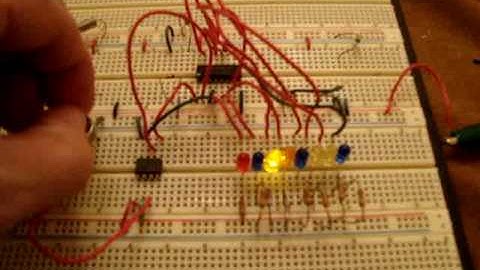 Picaxe shifting values to an led