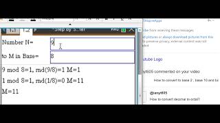 Tinspire CX: Convert Decimal to Octal screenshot 3