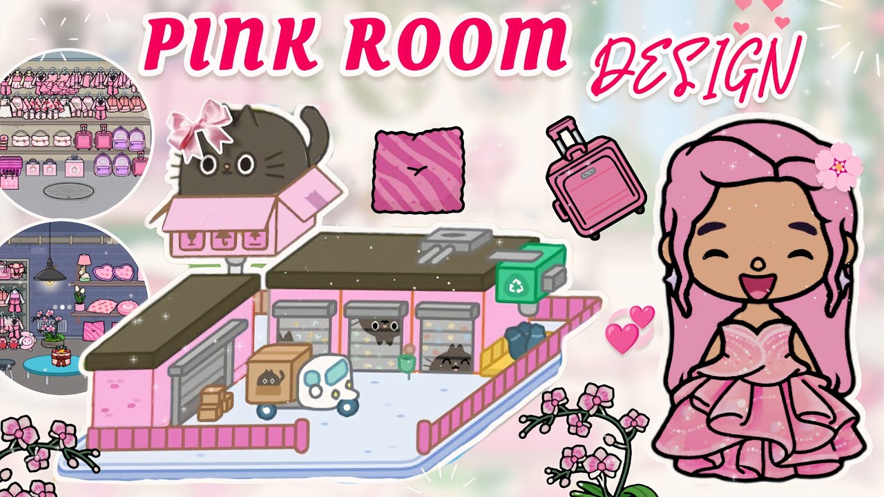 PINK ROOM DESIGN 🌸💞 TOCA BOCA HOUSE IDEAS || Storage Room Makeover ...