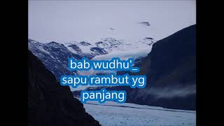 bab wudhu'  sapu rambut yg panjang