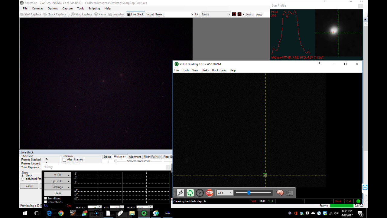 4 8 2017 LiveAtronomy.org - ASI1600, then Atik Infinity Cameras - YouTube