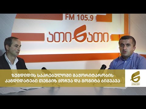 ზუგდიდის საკრებულოში მაჟორიტარობის კანდიდატები თენგიზ ქოჩუა და გოგიტა ბიგვავა