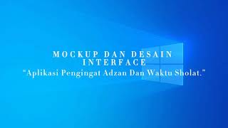 Mockup dan desain interface aplikasi pengingat adzan dan waktu sholat screenshot 2