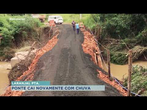 Laranjal Paulista: prefeitura faz  acesso provisório após ponte ser destruída pela chuva