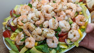 Leckerer Salat Mit Garnelen  Rezept Garnelensalat