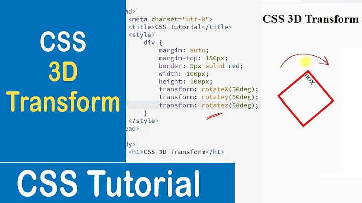 #44 CSS 3D Transform | Translate3D() | Scale3D() | Rotate3D() | matrix3D() | CSS Tutorial