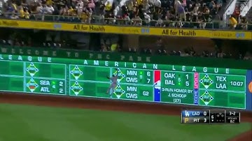 Yasiel Puig Slams Into the Wall and Makes a Leaping Catch Vs Pirates