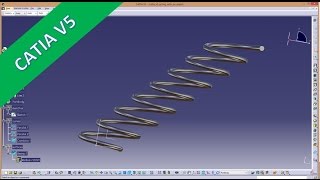 Helix - Spring with an angle - Catia v5 Training Knowledgeware