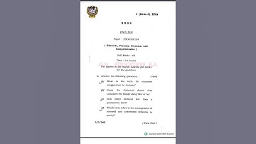 FYUGP BA 3rd Sem ENGLISH (Major/Minor) ENG0300104 / Question paper 2024 Guwahati University #nep2020