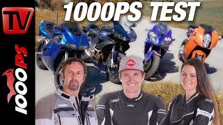 Ducati 996, Yamaha R1, KTM RC8 und Buell 1125R  Supersport Legenden Vergleich