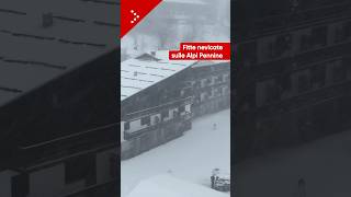 Maltempo, fitte nevicate sulle Alpi Pennine: drone in volo a Bielmonte e Macugnaga