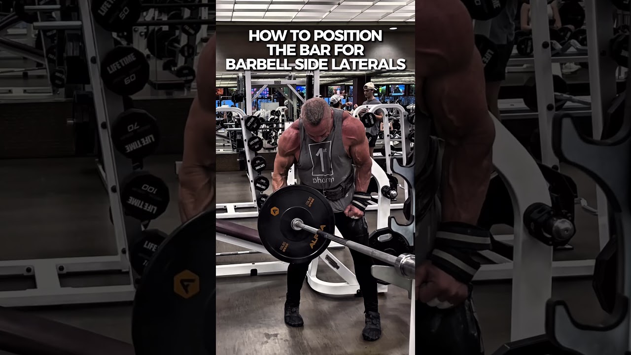 Try this for an amazing way to utilize a barbell for side laterals or any other exercise that you