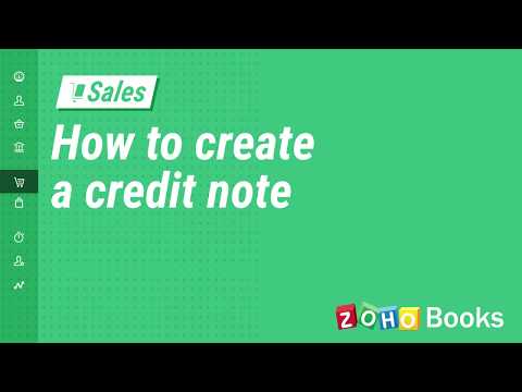 7.1 Credit Notes (Sales Returns) — Zoho Books video lesson