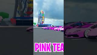 Highlights of the ALL LAMBORGHINI RACE Of the Blue Team vs Pink Team In Car Dealership Tycoon! #fyp