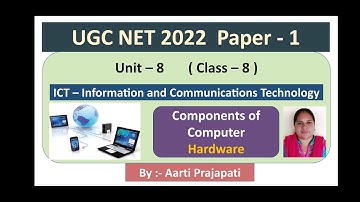 UGC NET // Paper - 1 // Unit -8 // ICT // Class - 8 ( Hindi / English )