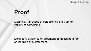 Proof Meaning