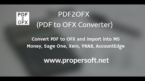 Convert PDF to OFX (PDF2OFX)