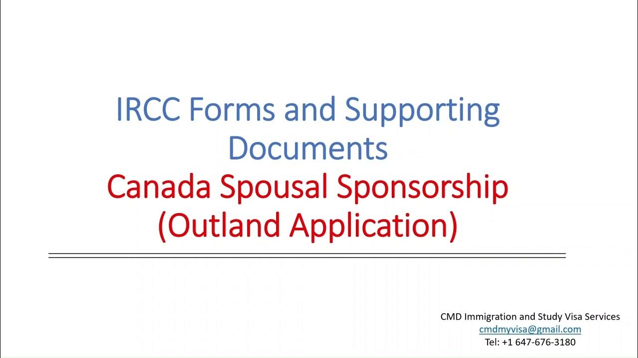 Canada Spousal Sponsorship forms and supporting documents list YouTube