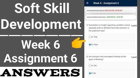 Nptel Soft Skill Development Assignment 6 Answer | Week 6 | SWAYAM NPTEL-2022 | Jan #2022_Nptel 🎯