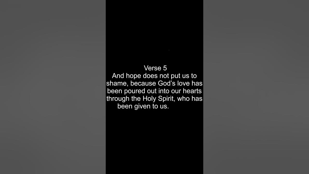 Bible Verses About Agape Love Romans 5 Verse 5 Youtube