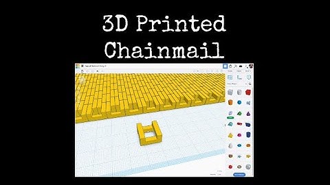 TinkerCAD Tips!  3D Printed Chainmail.                #tinkercad #caddesign #3dprintable #3dprinting