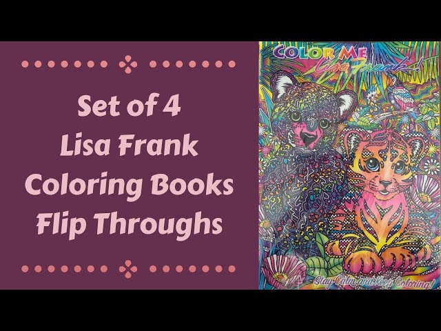 Lisa Frank Adult Coloring Book Set 4 Premium and Activity Books for Adults