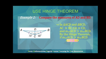 Inequalities in Two Triangles -  HINGE THEOREM