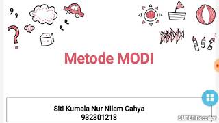 Metode MODI || Program Linier