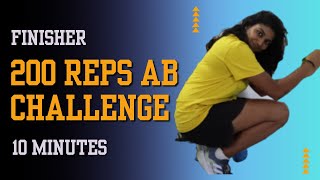 200 Reps Ab Challenge| No Equipment Workout