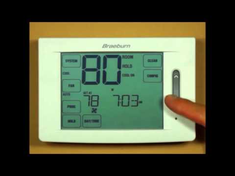 Braeburn Touchscreen Thermostat - Using Hold Mode