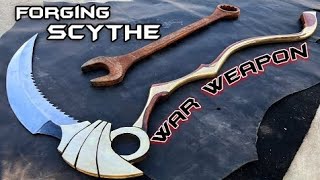 Forging War SCYTHE out of Rusty Wrench | Metal Craft. #trending #youtubeshorts #fyp
