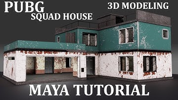 PUBG SQUAD HOUSE 3D MODELING / MAYA TUTORIAL
