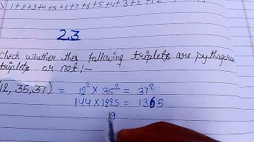 how to find Pythagorean triplets cambridge class 8 chapter 2 exercise 2.3 question number 1