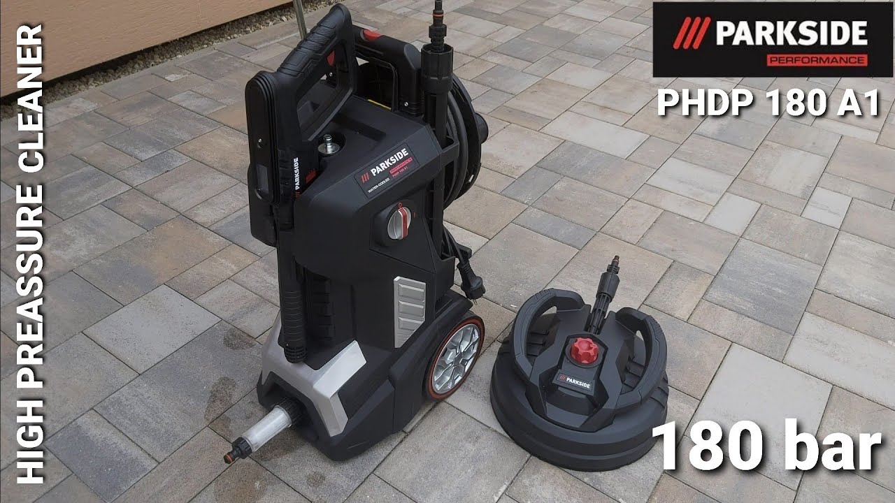 High pressure cleaner Parkside Performance PHDP 180 A1 Unboxing and Test 150  - 180 bar - YouTube