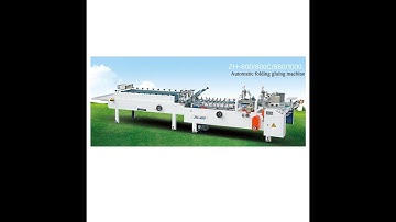 ZH-600 automatic straight line box folder gluer machine/one glue point folding gluing machine