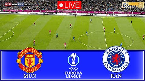 Manchester Utd vs Rangers | 2024-25 UEFA Europa League Live🔴football match online today | Pes 21