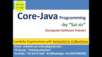 Java Lambda Expression with forEach() Method in Collections #318||Java Lambda Functions||Java Lambda