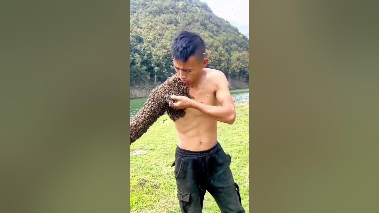 Bees attack on humans 😐#viral #youtubeshorts #like #amazing #shorts #bees #honeybee