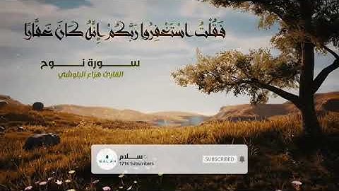 تلاوة هادئة من سورة نوح (فَقُلْتُ اسْتَغْفِرُوا رَبَّكُمْ إِنَّهُ كَانَ غَفَّارًا)