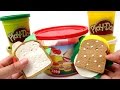 Play Doh Picnic Bucket Playset How to Make PlayDough Sandwich with Play-Doh