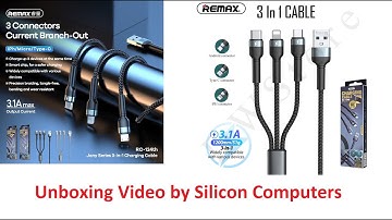 REMAX 3 IN 1 RC-124TH CHARGING CABLE - UNBOXING VIDEO