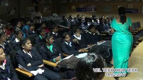 VELTECH HIGHTECH DEPT OF CSE  GUEST LECTURE 18.02.2017