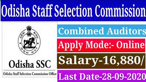OSSC Recruitment 2020|| for 161 for Combined Auditor Posts,Odisha job,Bhubaneswar