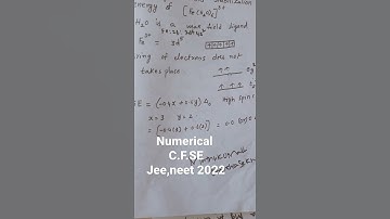 The CFSE of [Fe(H2O)6]3+ neet, jee, focus 2022