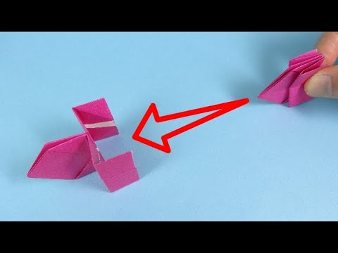 動く折り紙 ぱっちんロケット Action Origami Snapping Rocket Youtube