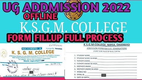 ksgm college online addmission 2022 || BBMKU University addmission 2022 || BA bcom BSc