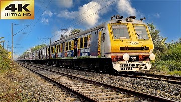 The beauty of aerodynamic EMU local Train of Eastern railways accelerating towards Bandel 4K