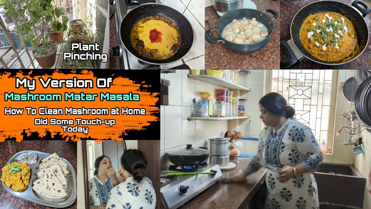 Sab Ho Gaye Super Happy 😊Aisa Mashroom Matar Masala Kha kar | How To Clean Mashroom At Home ||