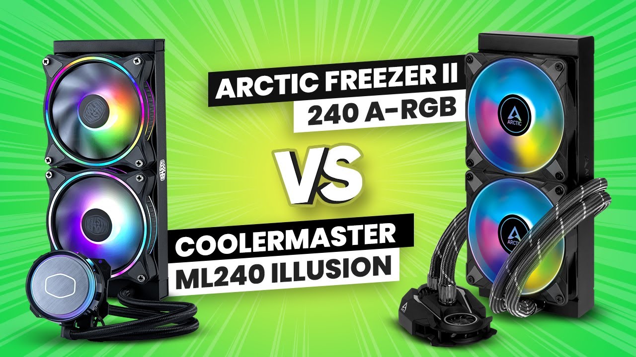 ARCTIC Freezer II 240 A-RGB vs Cooler Master ML240 Illusion Liquid Cooler  Test ! 