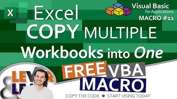 Excel Copy Multiple Workbooks into One | VBA Macro #11